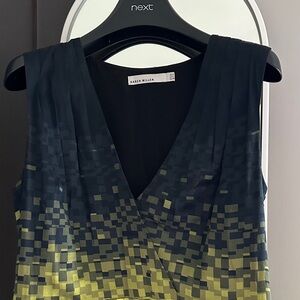 Karen Millen Pixelated Black and Yellow Dress